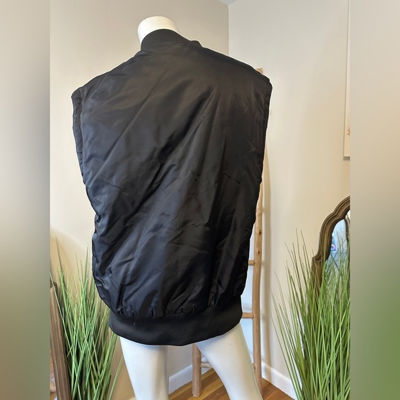 American Stitch Mens Puffer Vest XXL Black Orange Interior - Picture 3 of 3